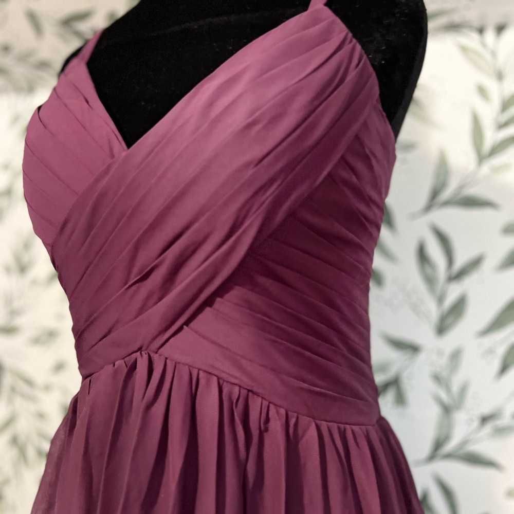 Burgundy Prom Formal Evening Maxi Dress Gown Size S NWT Cocktail Bridesmaid #9 - Picture 8 of 12